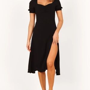 Petal & Pup Black Midi Dress
